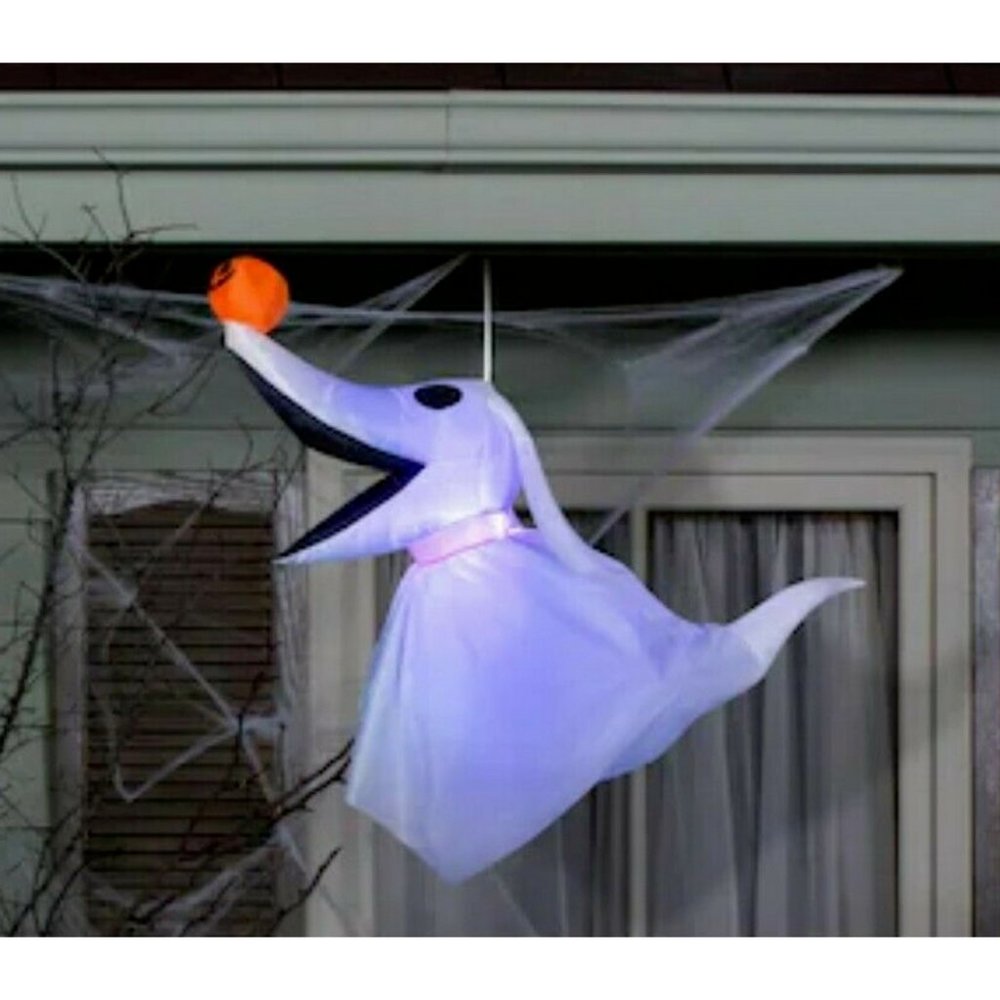 New! Disney 4.3ft Lighted The Nightmare Before Christmas Zero Inflatable